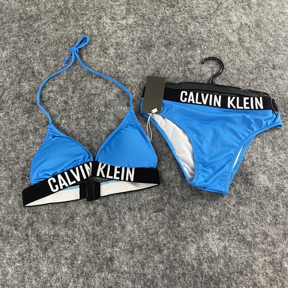 Calvin Klein Bikini Set Womens Blue Two Piece Swimsuit Bathsuit Pick Size n245